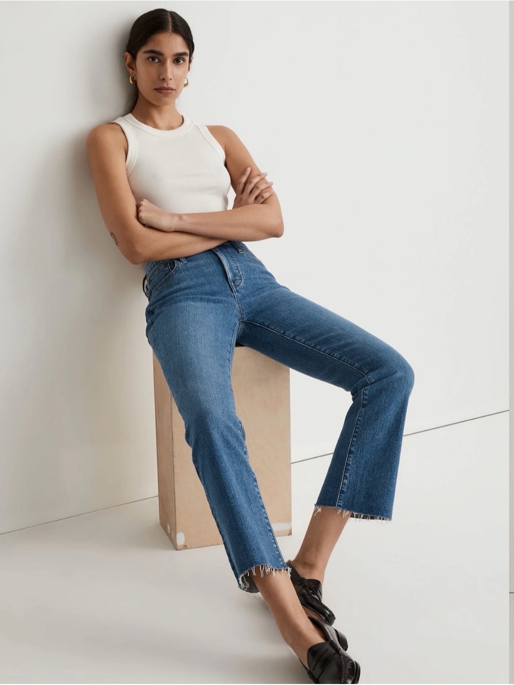 Madewell Curvy Kick Out Crop Jean